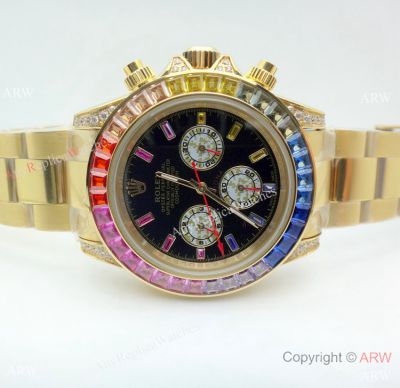 Rolex Rainbow Replica Watch 40mm Yellow Gold Automatic Movement
